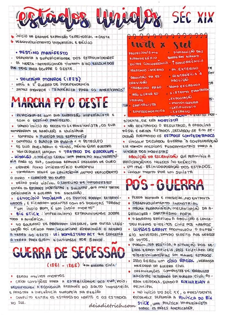 Página de exemplo dos resumos do Enem Expert
