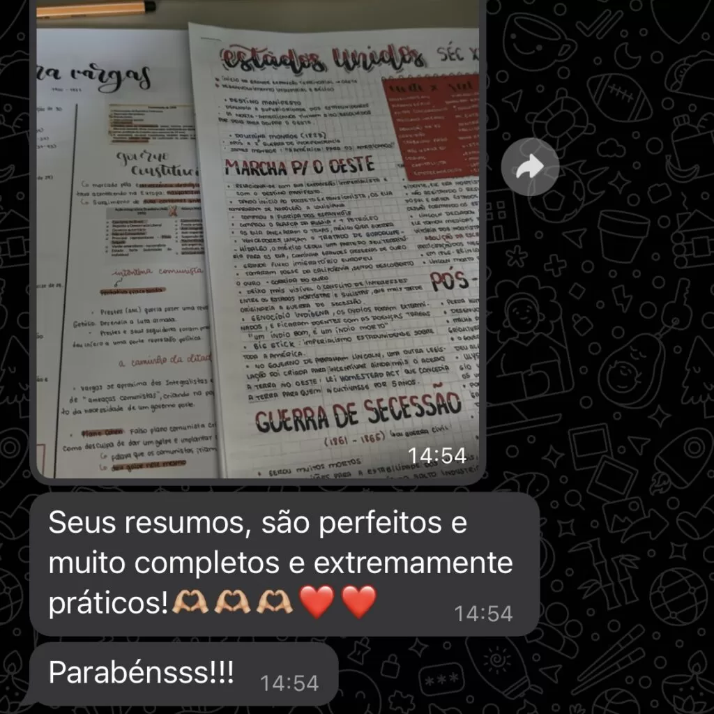 Depoimento de cliente do Enem Expert